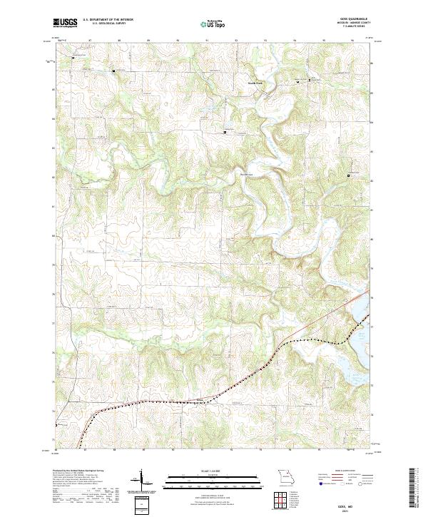 Goss, MO — USGS 7.5-minute topo (2021)
