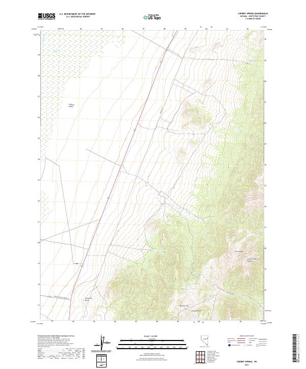 Cherry Spring, NV — USGS 7.5-minute topo (2021)