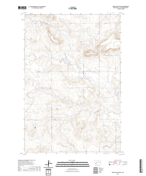 White Butte West, ND — USGS 7.5-minute topo (2024)