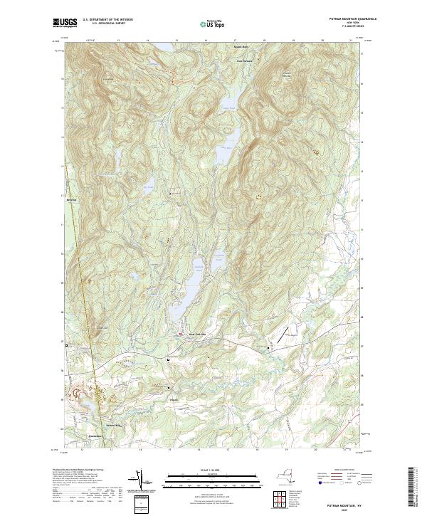 Putnam Mountain, NY — USGS 7.5-minute topo (2023)