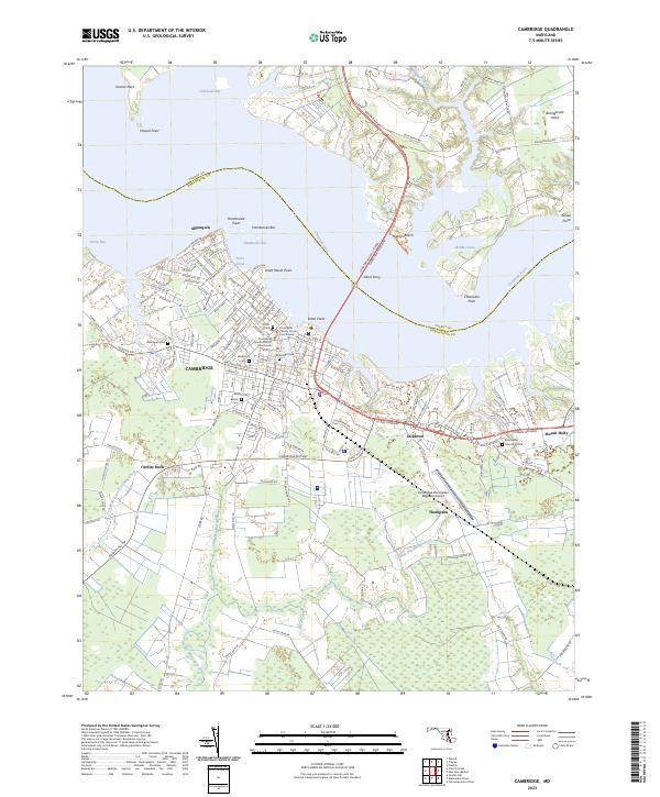Cambridge, MD — USGS 7.5-minute topo (2023)
