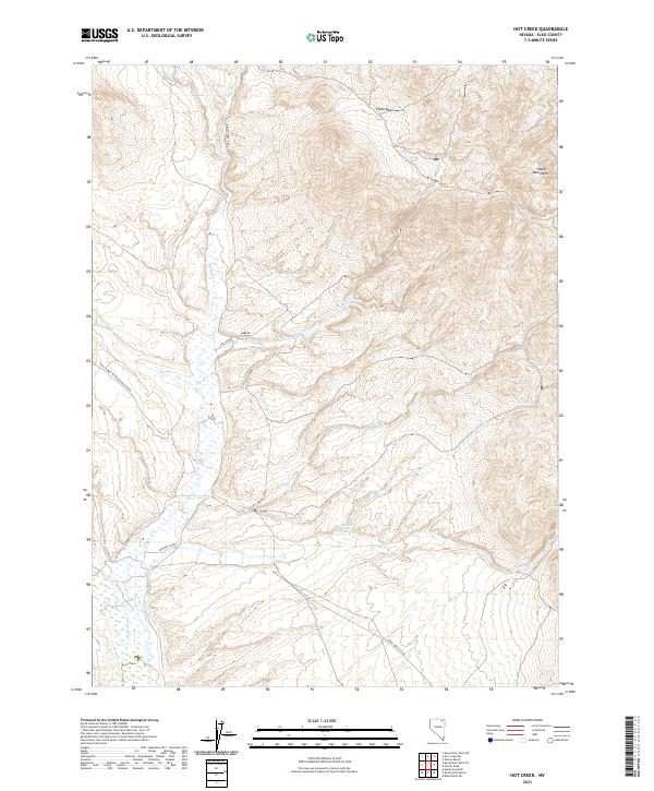 Hot Creek, NV — USGS 7.5-minute topo (2021)