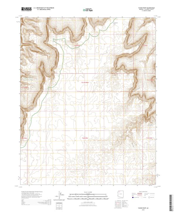Yunosi Point, AZ — USGS 7.5-minute topo (2026)