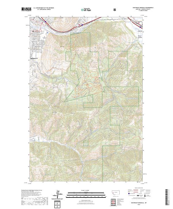 Southeast Missoula, MT — USGS 7.5-minute topo (2024)