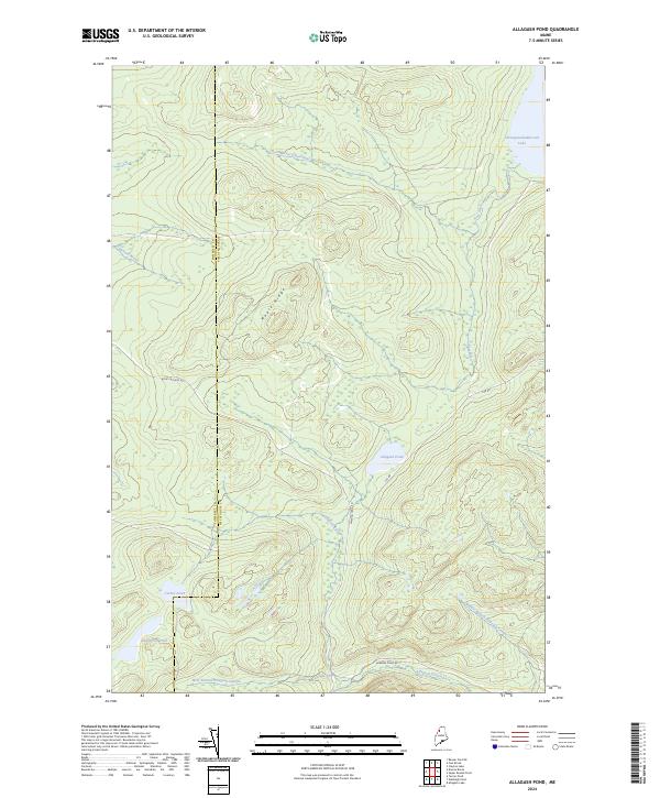 Allagash Pond, ME — USGS 7.5-minute topo (2024)