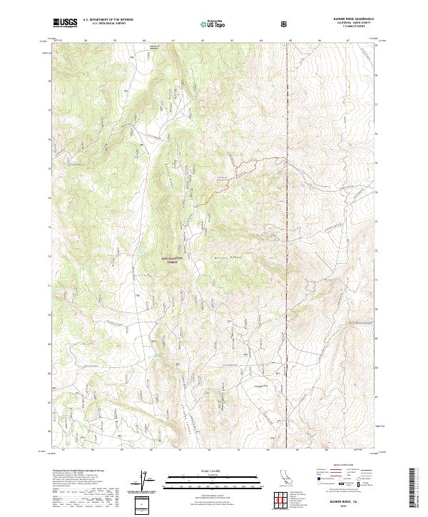 Banner Ridge, CA — USGS 7.5-minute topo (2021)