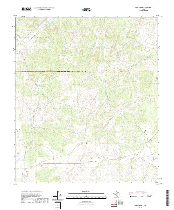 Buffalo Well, TX — USGS 7.5-minute topo (2022)