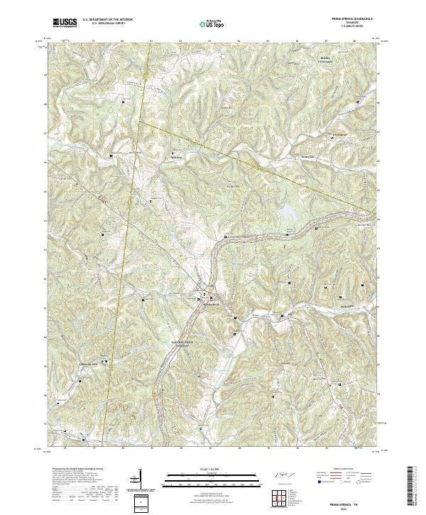 Primm Springs, TN — USGS 7.5-minute topo (2022)