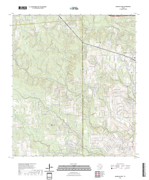 Magnolia West, TX — USGS 7.5-minute topo (2023)