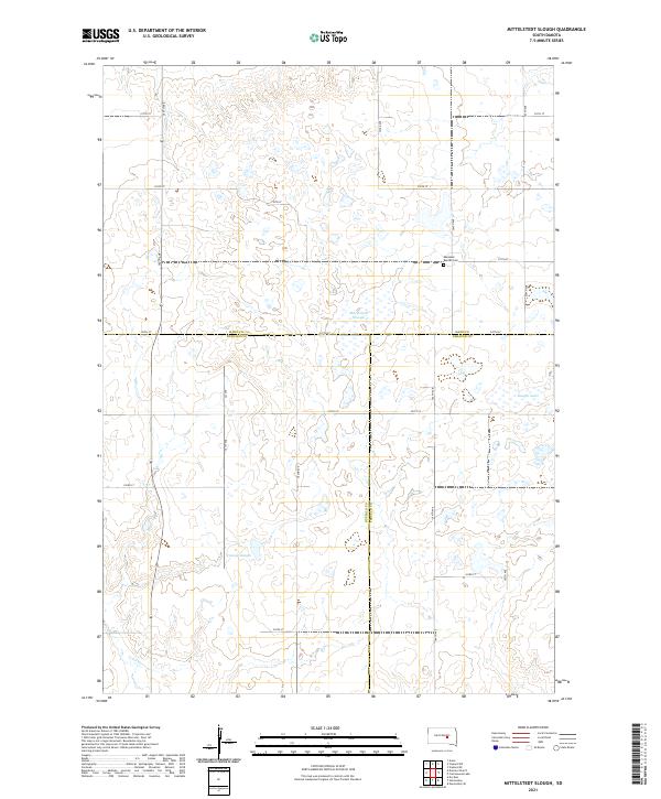 Mittelstedt Slough, SD — USGS 7.5-minute topo (2021)