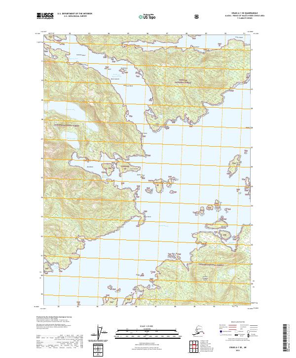 Craig A-1 SE, AK — USGS 7.5-minute topo (2021)
