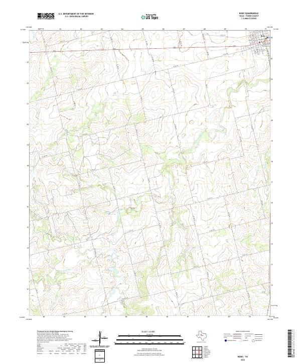 Roby, TX — USGS 7.5-minute topo (2022)
