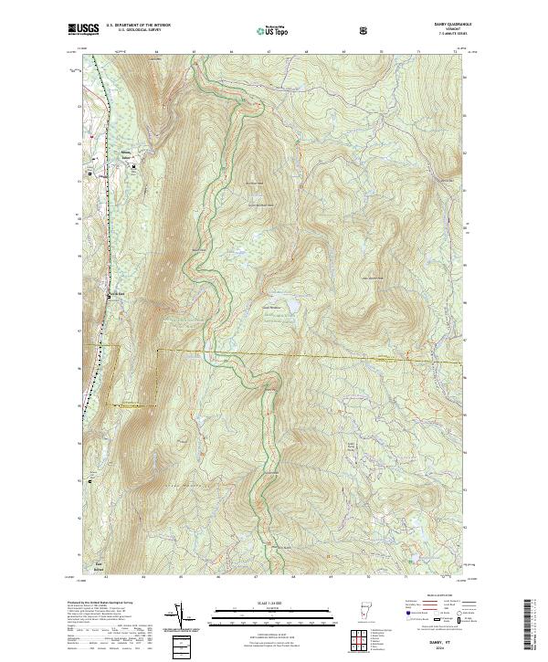 Danby, VT — USGS 7.5-minute topo (2024)