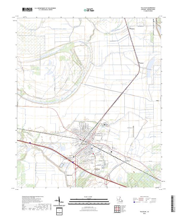 Tallulah, LA — USGS 7.5-minute topo (2024)