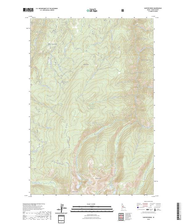 Sawyer Ridge, ID — USGS 7.5-minute topo (2024)