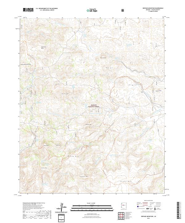 Seepage Mountain, AZ — USGS 7.5-minute topo (2021)