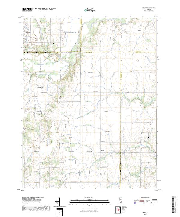 Landes, IL — USGS 7.5-minute topo (2024)