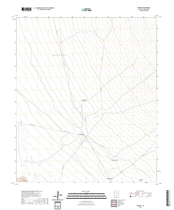Pisinimo, AZ — USGS 7.5-minute topo (2021)
