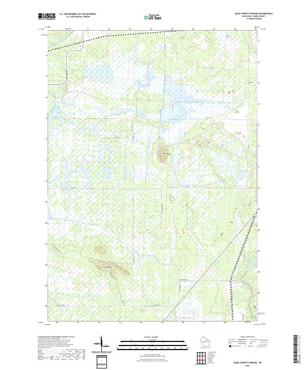 Quail Point Flowage, WI — USGS 7.5-minute topo (2022)