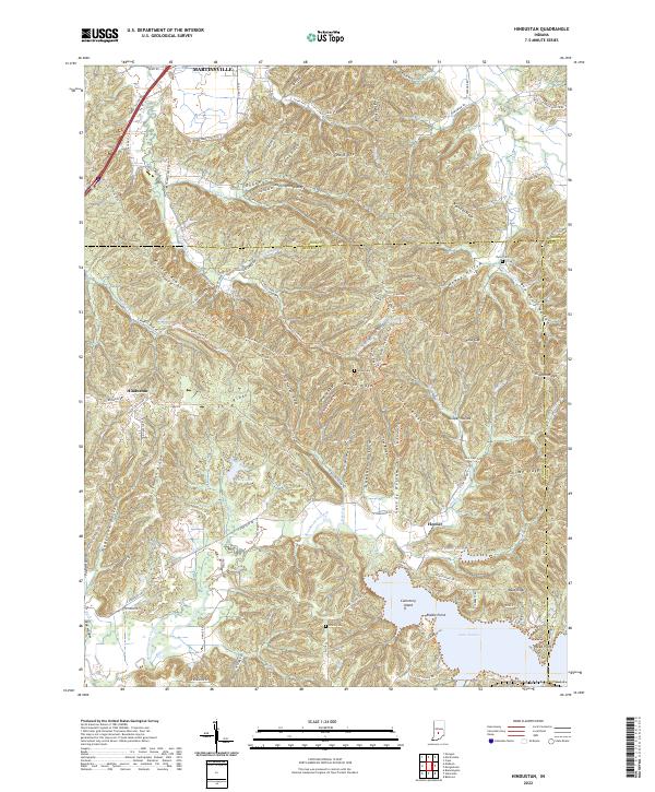 Hindustan, IN — USGS 7.5-minute topo (2022)