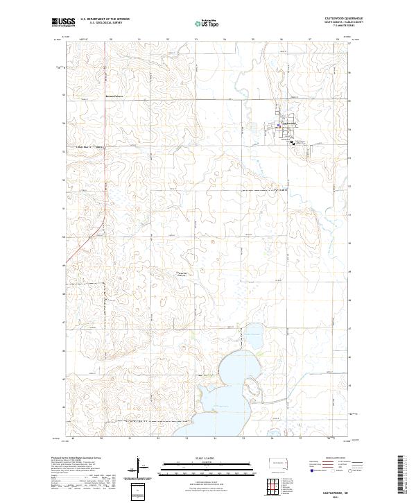 Castlewood, SD — USGS 7.5-minute topo (2021)