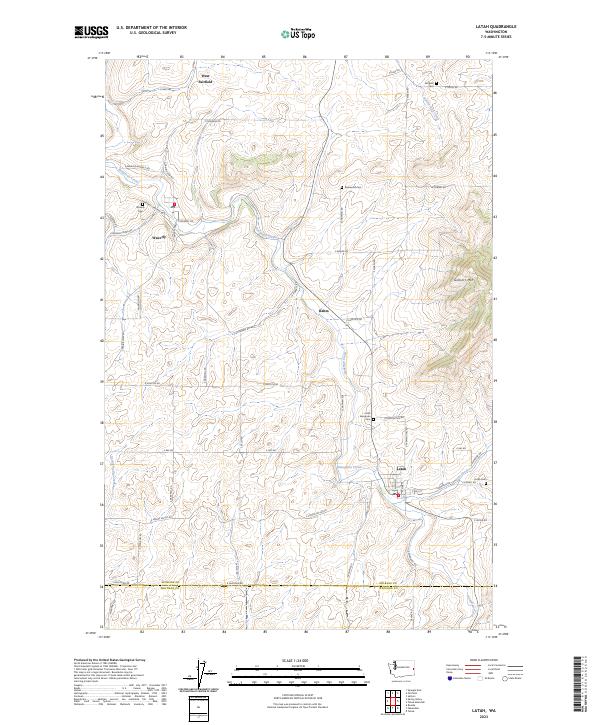 Latah, WA — USGS 7.5-minute topo (2023)