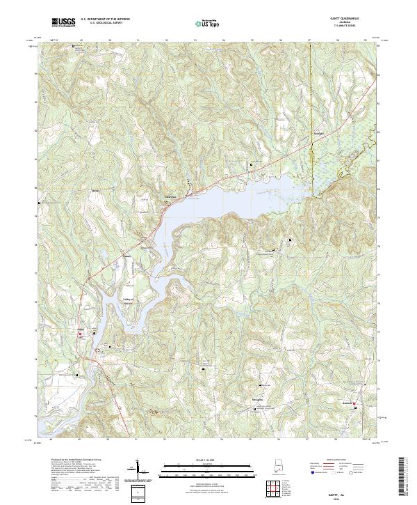 Gantt, AL — USGS 7.5-minute topo (2024)