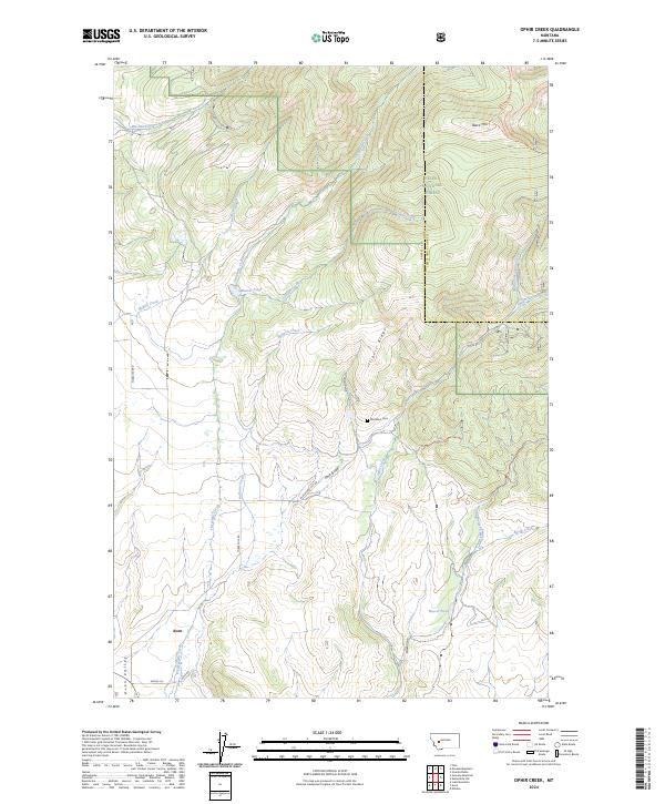 Ophir Creek, MT — USGS 7.5-minute topo (2024)