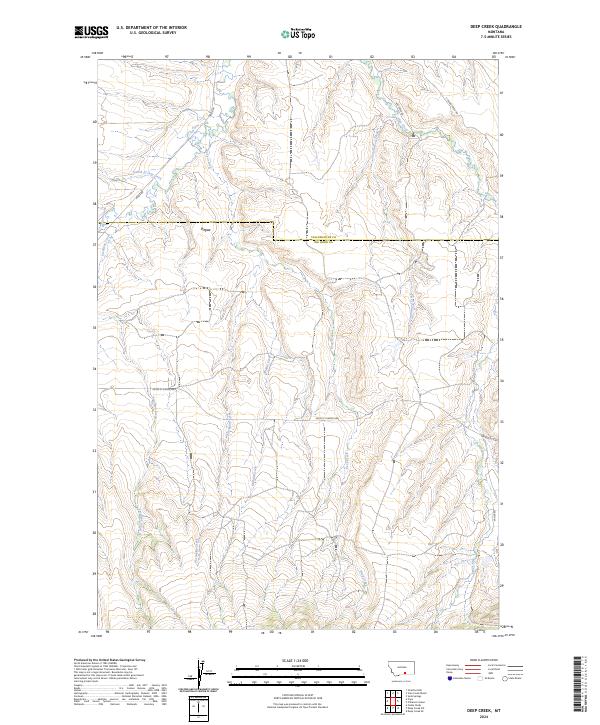 Deep Creek, MT — USGS 7.5-minute topo (2024)