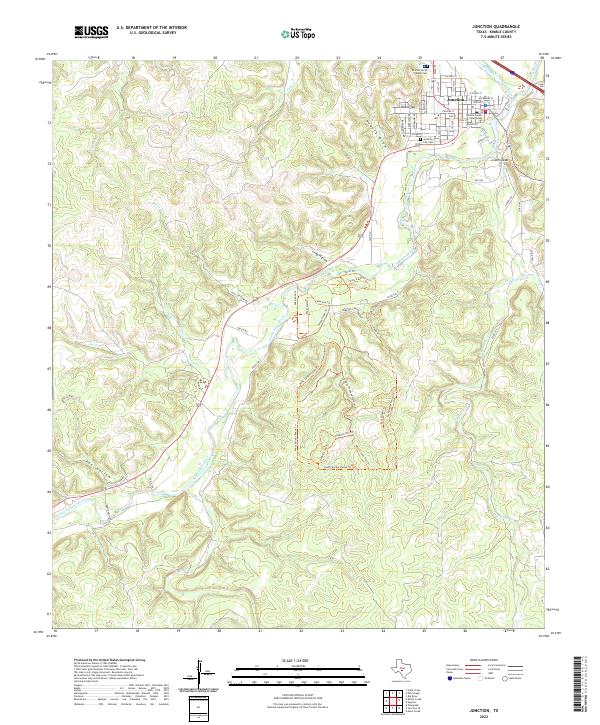 Junction, TX — USGS 7.5-minute topo (2022)