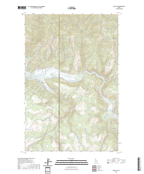 Saint Joe, ID — USGS 7.5-minute topo (2024)