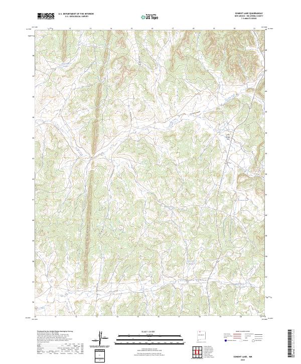 Cement Lake, NM — USGS 7.5-minute topo (2023)