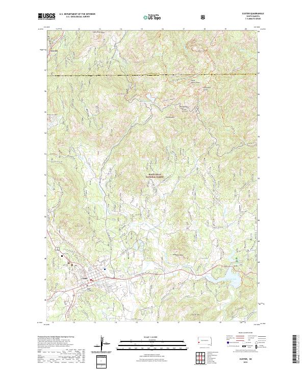Custer, SD — USGS 7.5-minute topo (2021)