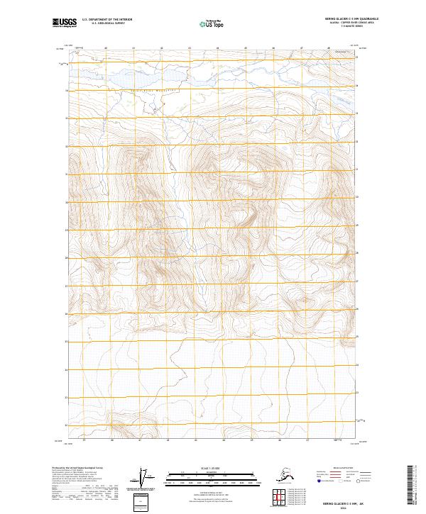 Bering Glacier C-3 NW, AK — USGS 7.5-minute topo (2024)