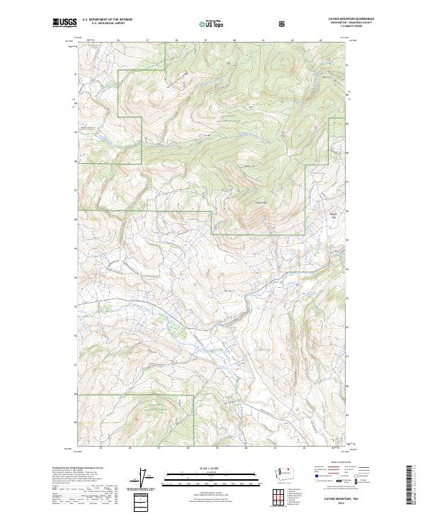 Cayuse Mountain, WA — USGS 7.5-minute topo (2023)
