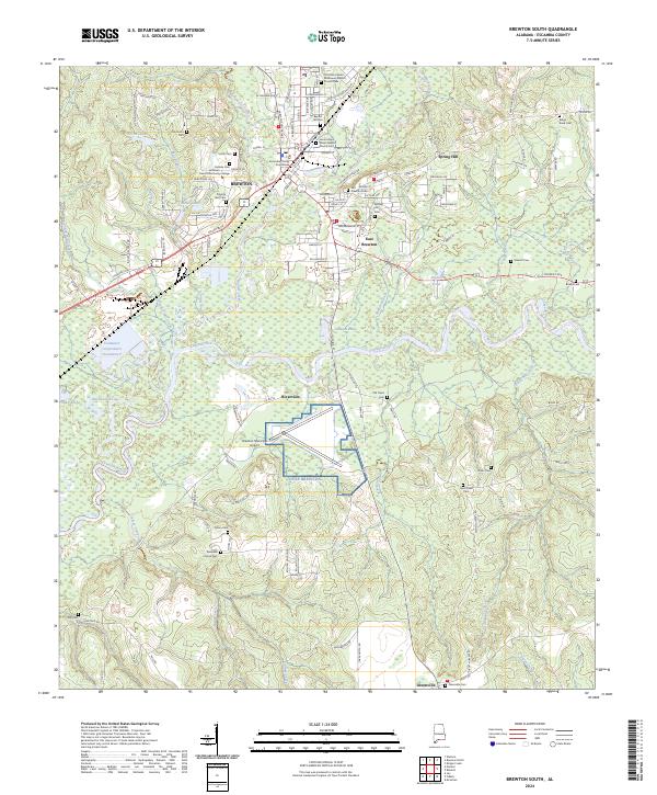 Brewton South, AL — USGS 7.5-minute topo (2024)