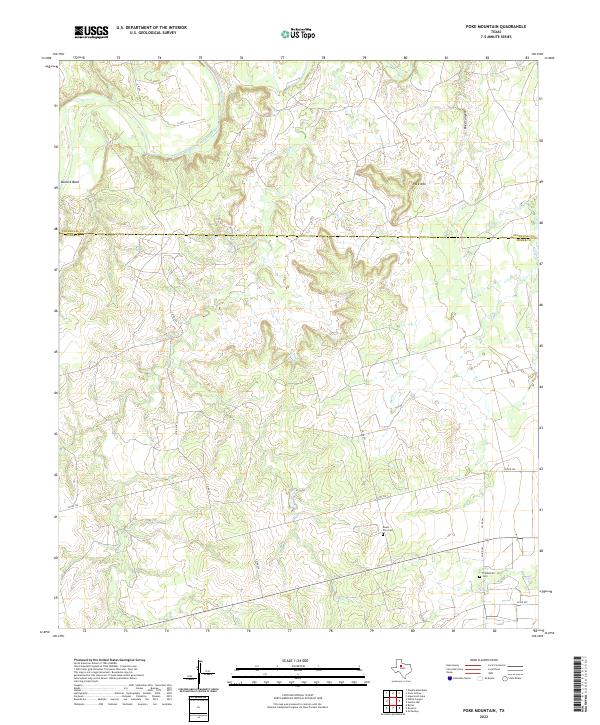 Poke Mountain, TX — USGS 7.5-minute topo (2022)