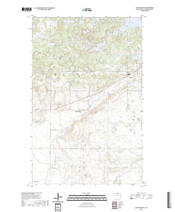 Lake Upsilon SE, ND — USGS 7.5-minute topo (2024)