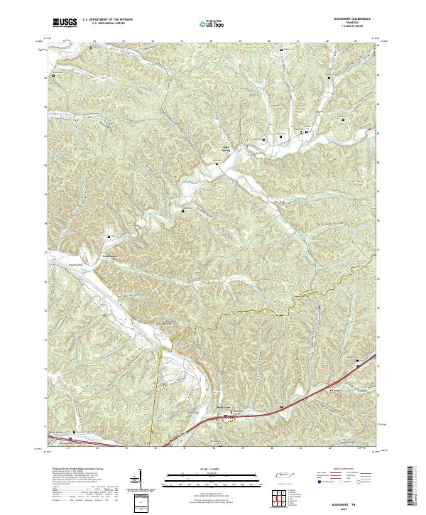 Bucksnort, TN — USGS 7.5-minute topo (2022)