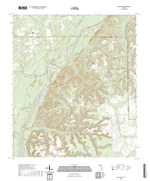 Rock Bluff, FL — USGS 7.5-minute topo (2024)