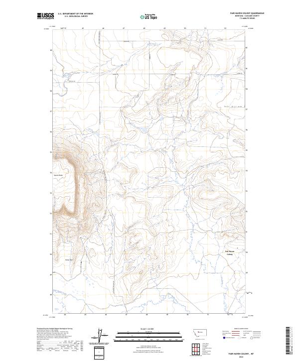 Fair Haven Colony, MT — USGS 7.5-minute topo (2024)