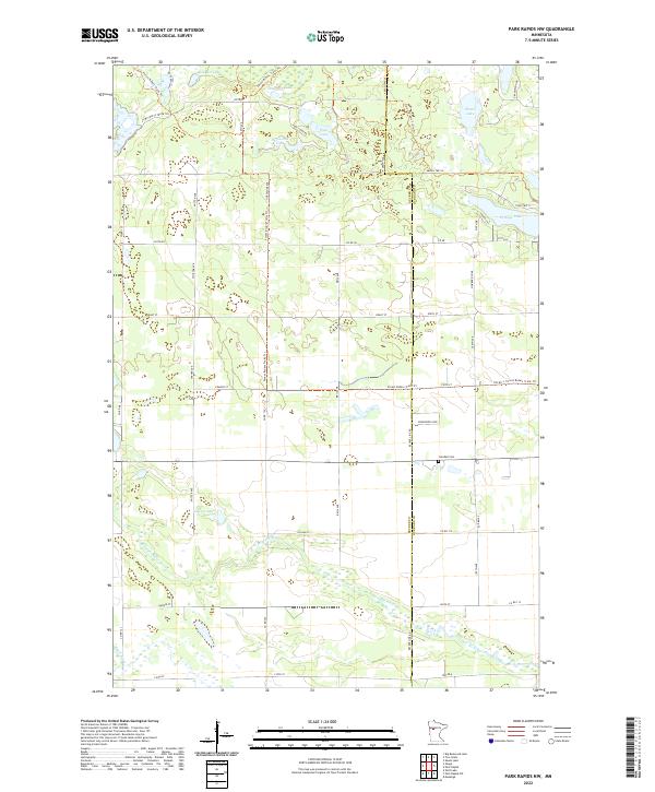 Park Rapids NW, MN — USGS 7.5-minute topo (2022)