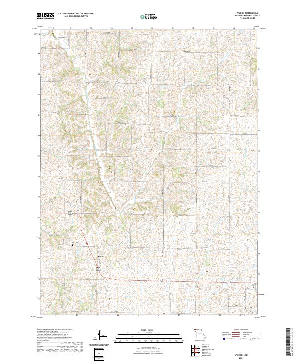 Wilcox, MO — USGS 7.5-minute topo (2021)