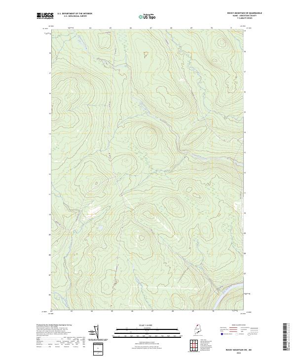 Rocky Mountain SW, ME — USGS 7.5-minute topo (2024)