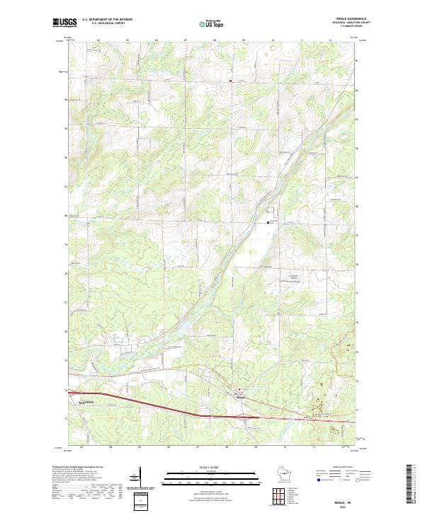 Ringle, WI — USGS 7.5-minute topo (2022)