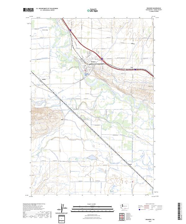 Granger, WA — USGS 7.5-minute topo (2023)