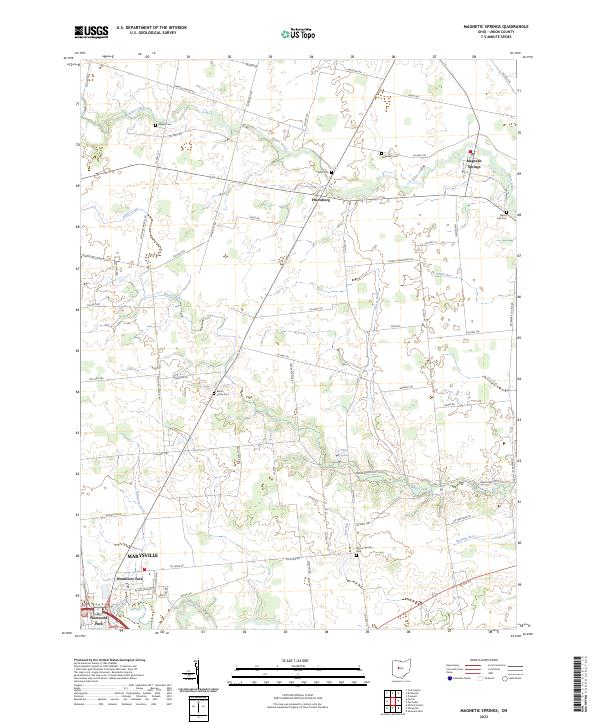 Magnetic Springs, OH — USGS 7.5-minute topo (2023)