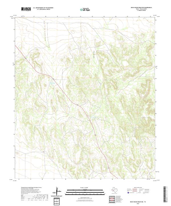 Rock House Draw NW, TX — USGS 7.5-minute topo (2022)