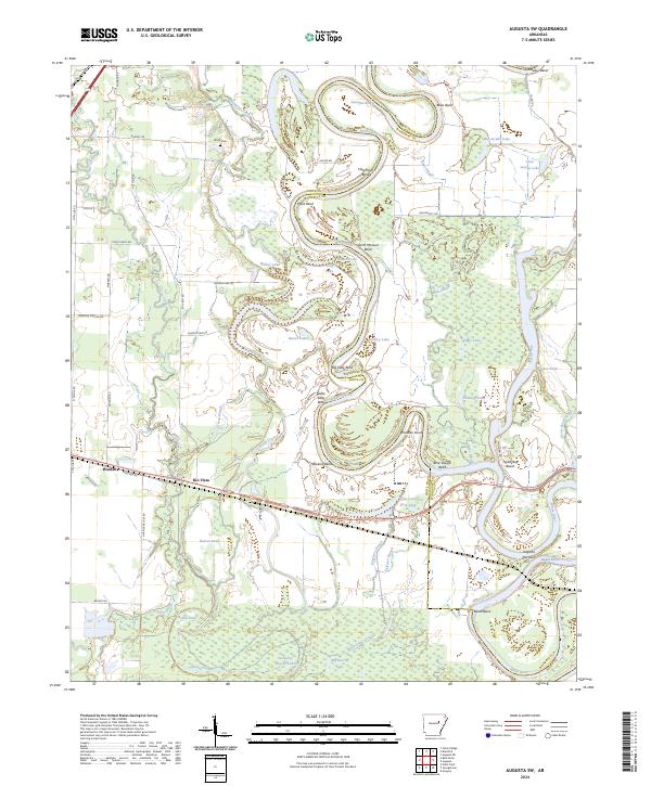 Augusta SW, AR — USGS 7.5-minute topo (2024)