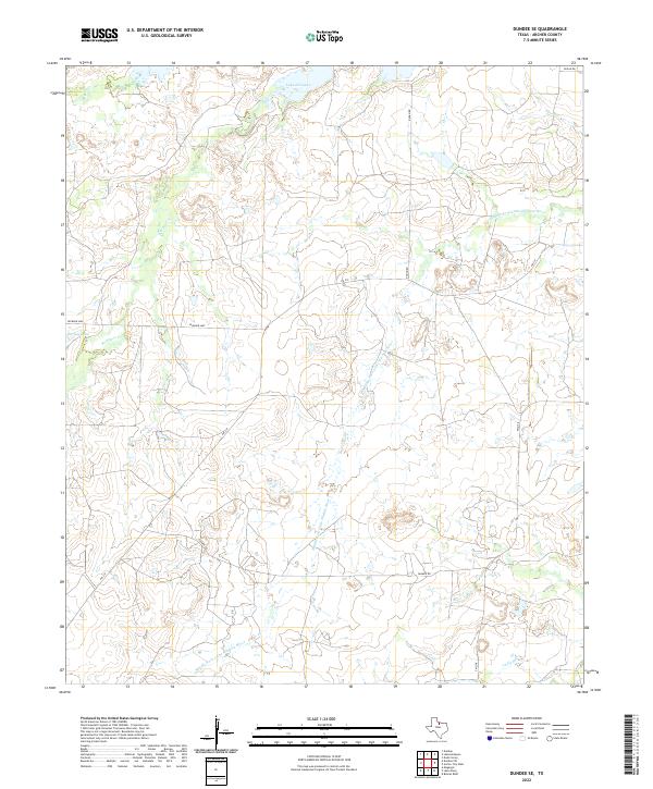 Dundee SE, TX — USGS 7.5-minute topo (2022)